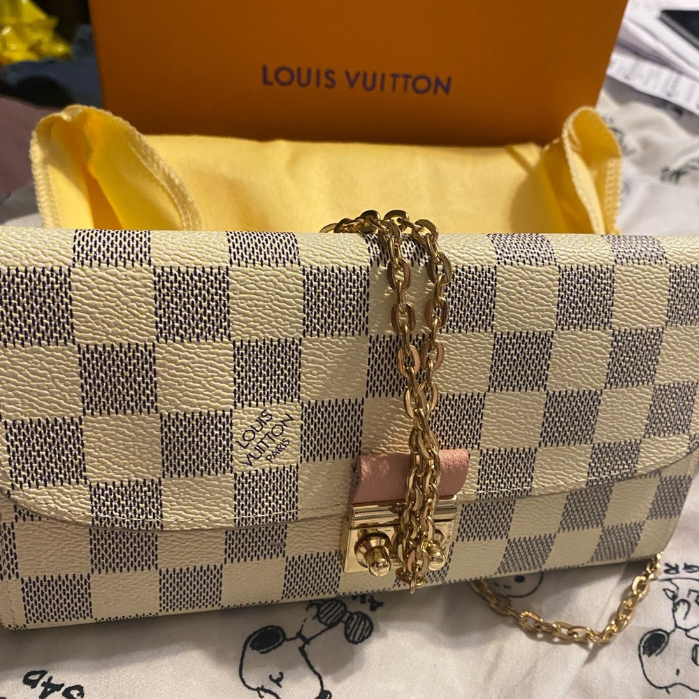 Designer inspired wallet bag with chain
